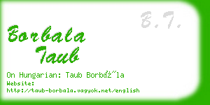 borbala taub business card